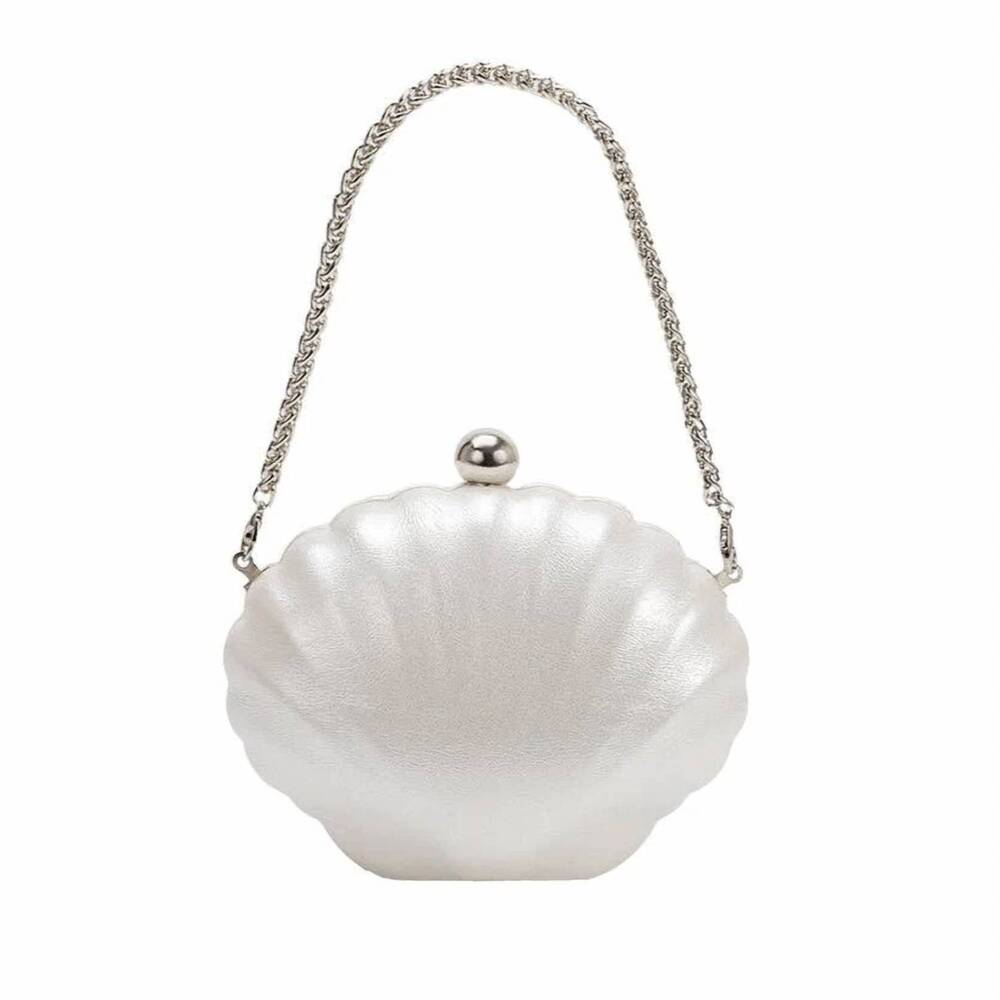 NEW MELIE BIANCO women's venus handbag clutch in pearl